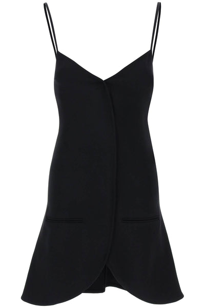 Courreges ellipse sleeveless mini dress 224CRO396VI0013 BLACK