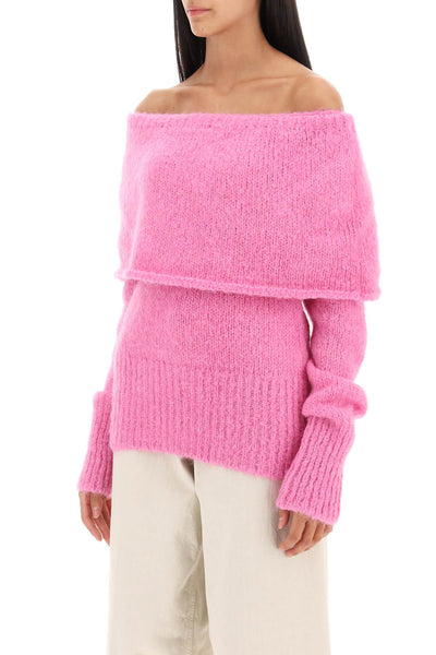 Saks potts 'skylar' off-shoulder sweater 22524 FUCHSIA PINK