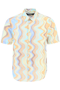 Jacquemus short sleeved shirt 'la chemise melo' 225SH006 1356 PRINT BLUE WAVES STRIPES