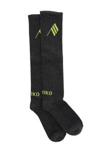 The attico logo short sports socks 231WAK02C030 MELANGE YELLOW