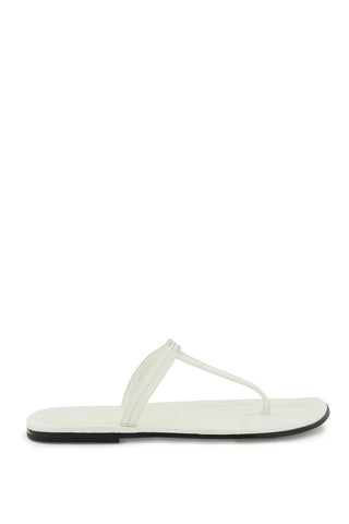 Toteme 't-strap' thong mules 232 8015 853 OFF WHITE