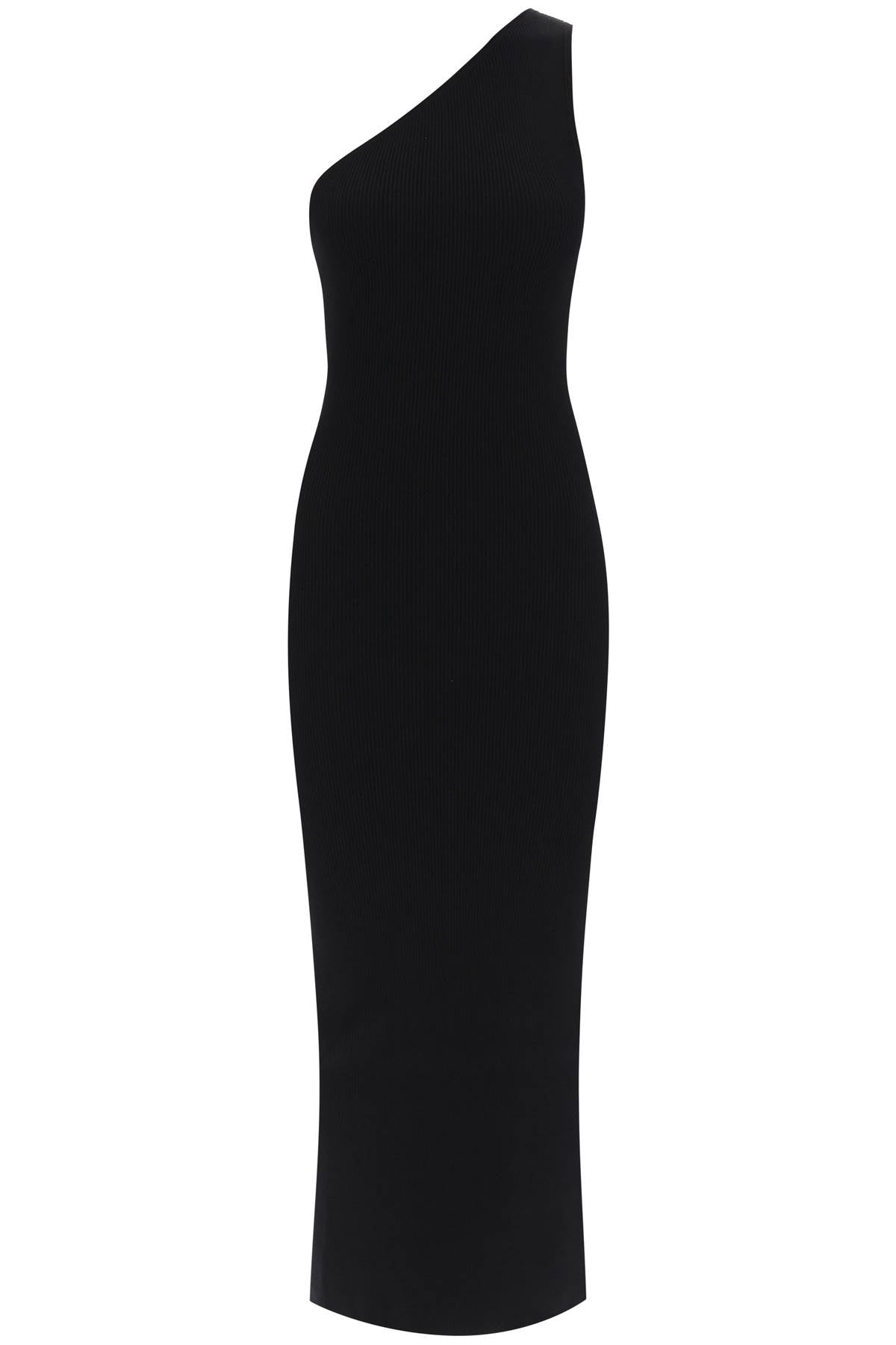 Toteme one-shoulder maxi dress in ribbed knit 233 6042 755 BLACK