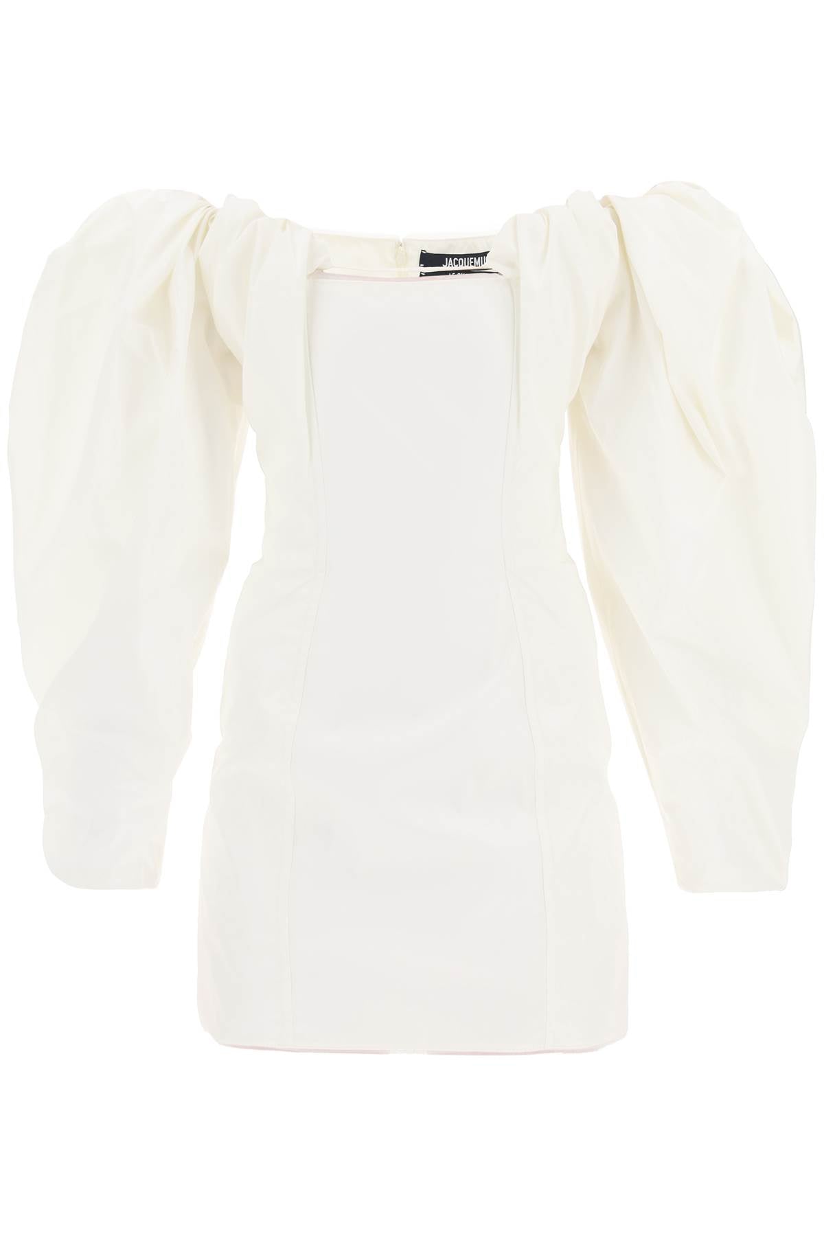 Jacquemus la robe taffetas mini dress 233DR062 1472 OFF WHITE