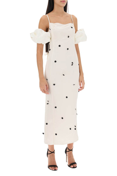 Jacquemus la robe chouchou slip dress with detachable sleeves 233DR074 1000 OFF WHITE