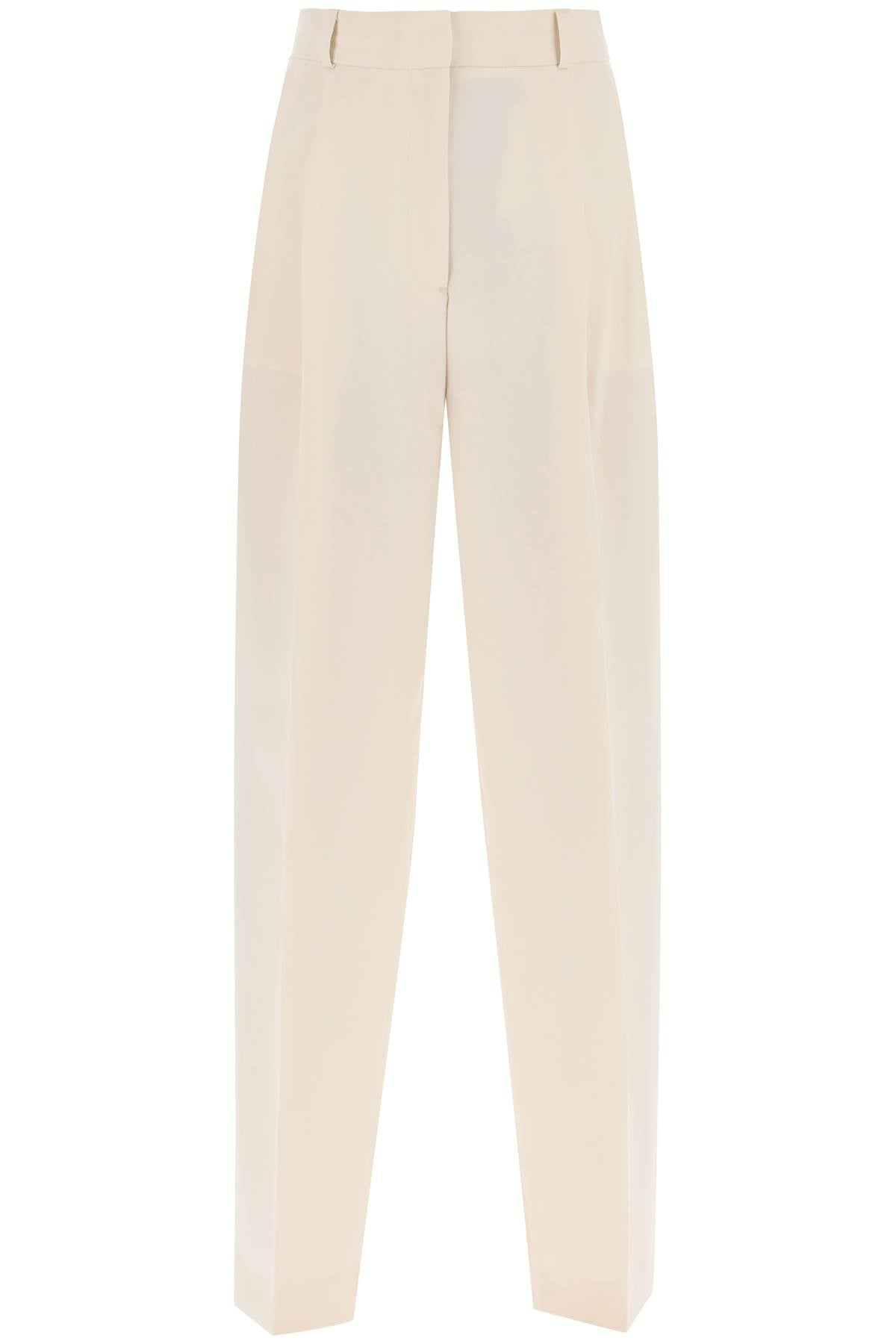 Toteme double-pleated viscose trousers 234 WRB847 FB0065 SNOW