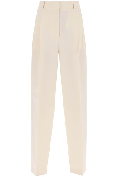 Toteme double-pleated viscose trousers 234 WRB847 FB0065 SNOW