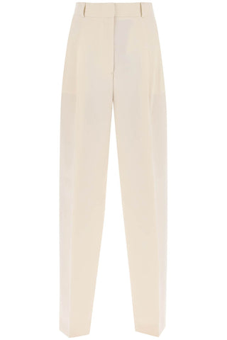 Toteme double-pleated viscose trousers 234 WRB847 FB0065 SNOW