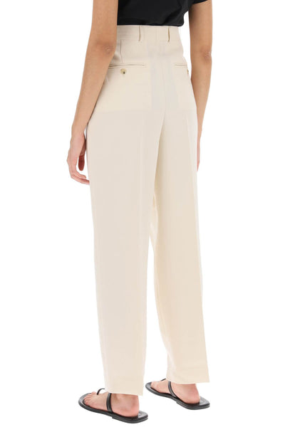 Toteme double-pleated viscose trousers 234 WRB847 FB0065 SNOW