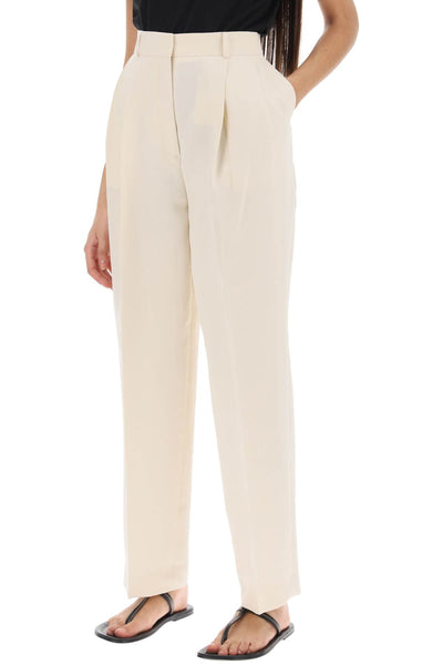 Toteme double-pleated viscose trousers 234 WRB847 FB0065 SNOW