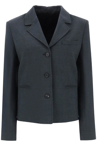 Toteme single-breasted crepe jacket 234 WRTWBL103 FB0014 CHARCOAL MELANGE