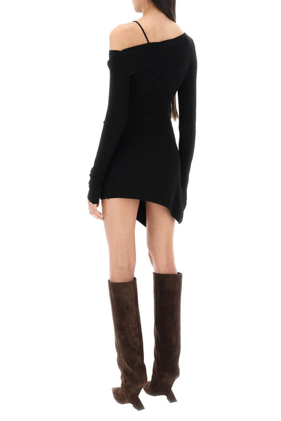 The attico 'desai' mini dress in texturized knit 236WCA237KV001 BLACK