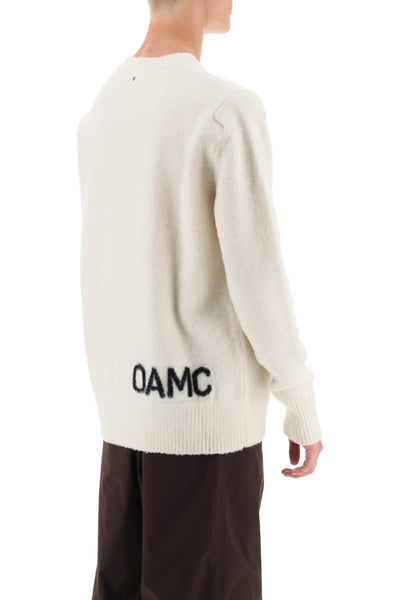 Oamc 提花標誌羊毛毛衣 23A28OAK07 FLTOA007 自然白