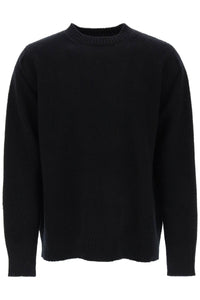 Oamc wool sweater with jacquard logo 23A28OAK07 FLTOA007 BLACK