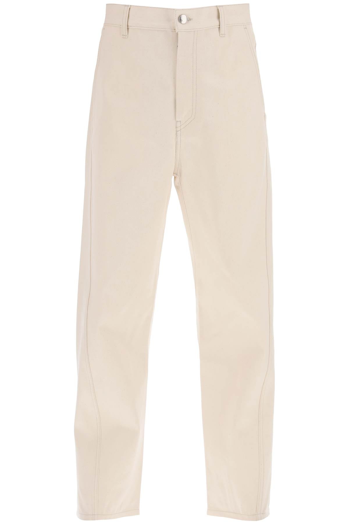 Oamc 'cortes' cropped jeans 23A28OAU24 COT00898 NATURAL WHITE
