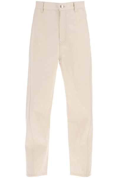 Oamc 'cortes' cropped jeans 23A28OAU24 COT00898 NATURAL WHITE