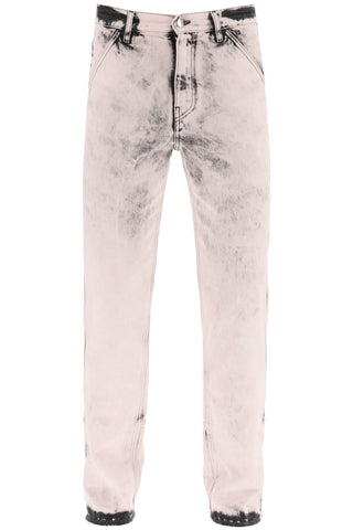 Oamc stone-washed straight-leg jeans 23E28OAU33T COT00825 ROSE