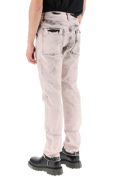 Oamc stone-washed straight-leg jeans 23E28OAU33T COT00825 ROSE
