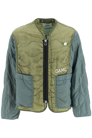 Oamc 'peacemaker' quilted liner jacket 23E28OAX01 CAPOA007 SHADOW