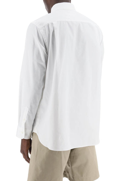 Sacai layered poplin effect shirt with 24 03327M OFF WHITE