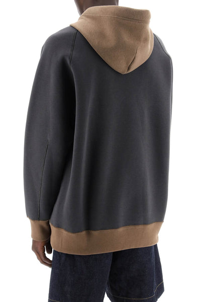 Sacai hooded sweatshirt with reverse 24 03367M CGRAY