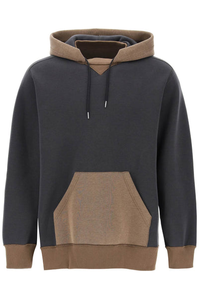 Sacai hooded sweatshirt with reverse 24 03367M CGRAY