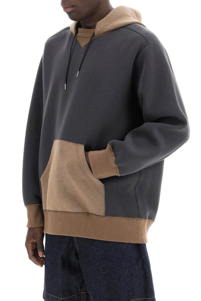 Sacai hooded sweatshirt with reverse 24 03367M CGRAY