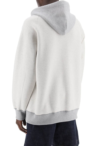 Sacai hooded sweatshirt with reverse 24 03367M WHITE