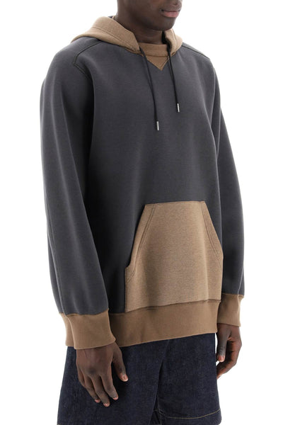 Sacai hooded sweatshirt with reverse 24 03367M CGRAY
