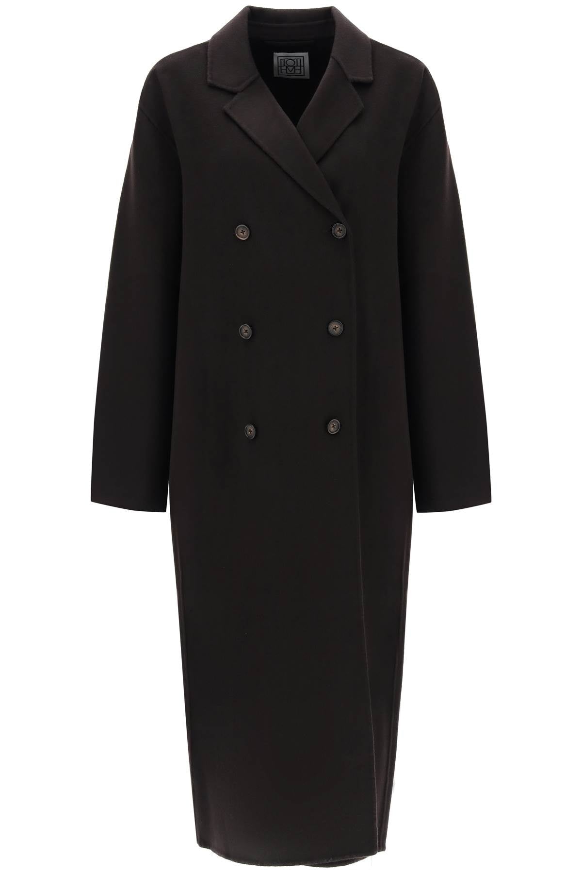 Toteme oversized double-breasted wool coat 241 WRO1011 FB0006 ESPRESSO