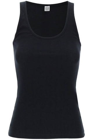 Toteme ribbed sleeveless top with 241 WRT1053 FB0094 BLACK