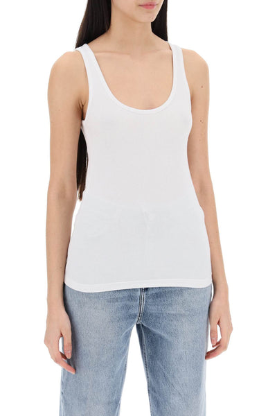 Toteme "ribbed jersey tank top with 241 WRT1053 FB0094 WHITE