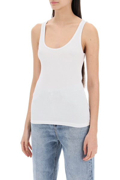 Toteme "ribbed jersey tank top with 241 WRT1053 FB0094 WHITE