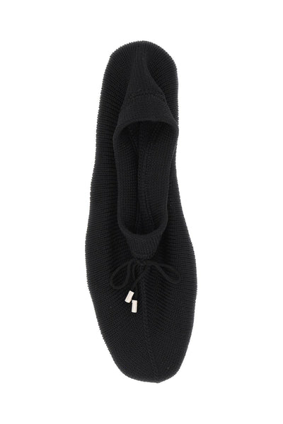 Toteme knitted ballet flats 242 WAS2358 YA0040 BLACK