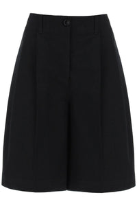 Toteme 斜紋布百慕達短褲 適用於 242 WRB1655 FB0103 黑色