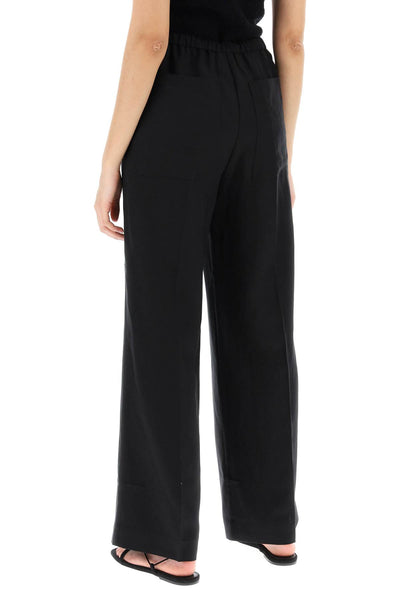 Toteme lightweight linen and viscose trousers 242 WRB1709 FB0159 BLACK