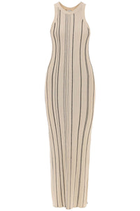Toteme "long ribbed knit naia dress in 242 WRD2305 YA0044 FAWN