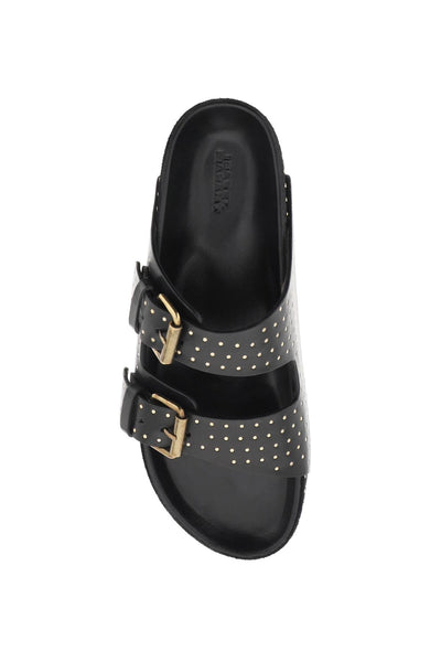 Isabel marant lennyo studded slides SD118FA B2B03S BLACK