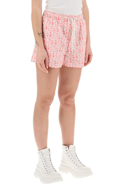 Moncler 科技布料基本款標誌短褲 2B000 14 596S8 粉紅色