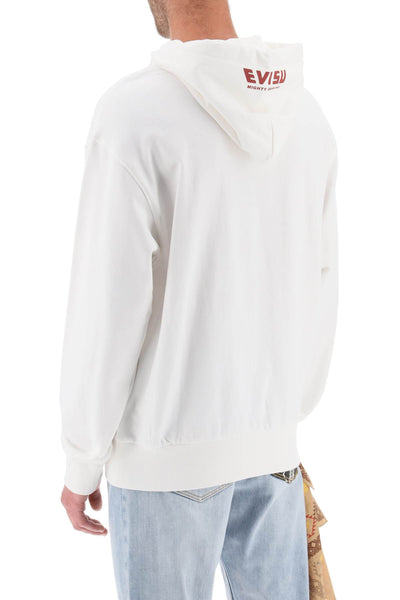 Evisu hoodie with embroidery and print 2ESHTM3SW377RXCT OFF WHITE