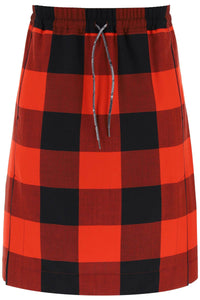 Vivienne westwood 格紋羊毛短裙 2F01000WW00R3 紅/黑
