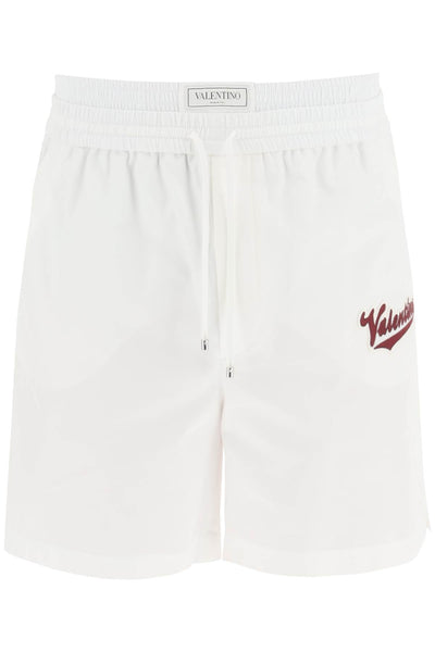Valentino bermuda with incorporated boxer detail 2V3RDC628YH BIANCO