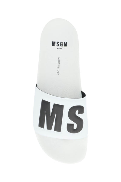 Msgm 標誌拖鞋 3440MS209 830 白色