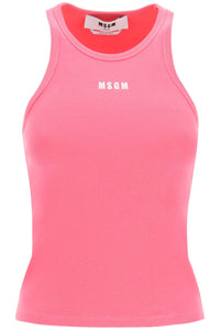 Msgm logo embroidery tank top 3441MDT68 237120 HOT PINK