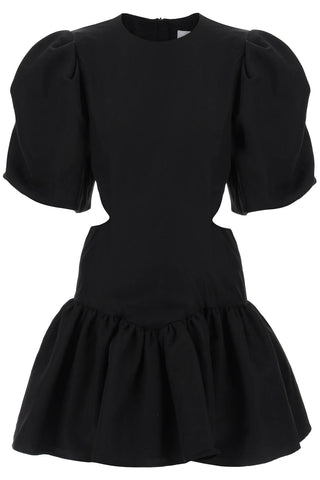 Msgm mini dress with balloon sleeves and cut-outs 3442MDA44 237309 NERO