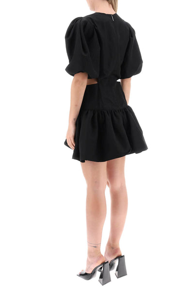 Msgm mini dress with balloon sleeves and cut-outs 3442MDA44 237309 NERO