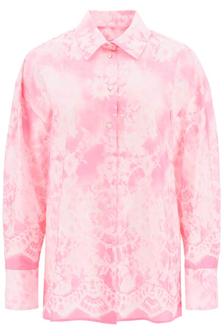 Msgm oversized shirt with all-over print 3442MDE21 237351 ROSA