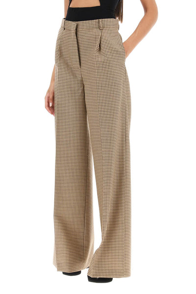 Msgm wide leg pants with check motif 3541MDP19 237700 SAND