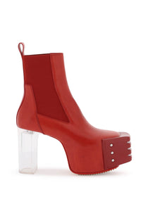 Rick owens luzor grilled ankle boots 3825 LOOGR0 CARDINAL RED