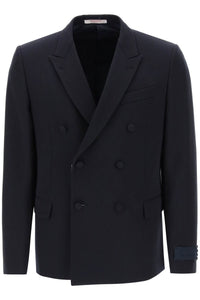 Valentino garavani half-lined double-breasted jacket 3V3CES059G5 NAVY