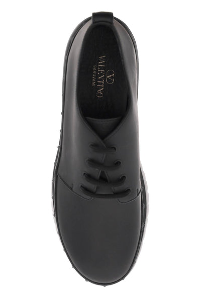 Valentino garavani rockstud m-way leather derby shoes 3Y2S0H32GZZ NERO